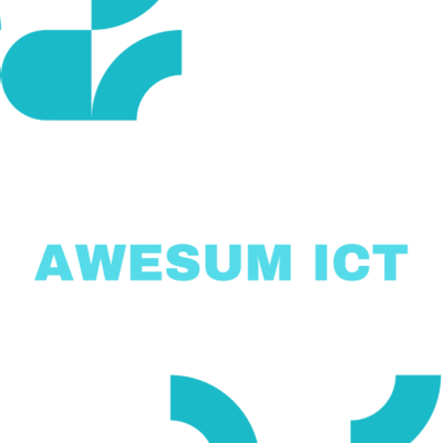Awesum logo met kleurrijke elementen en moderne uitstraling